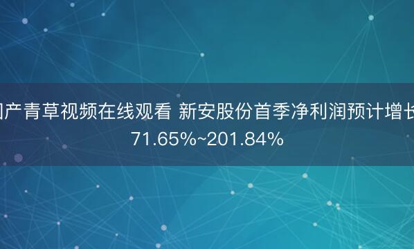 国产青草视频在线观看 新安股份首季净利润预计增长171.65%~201.84%