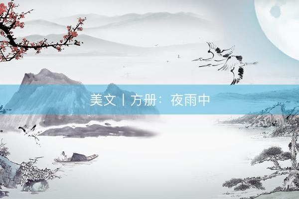 美文丨方册：夜雨中