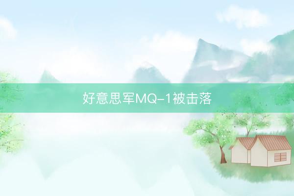 好意思军MQ-1被击落