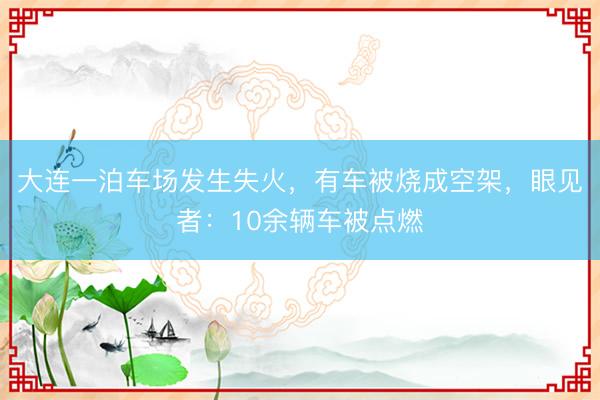 大连一泊车场发生失火，有车被烧成空架，眼见者：10余辆车被点燃
