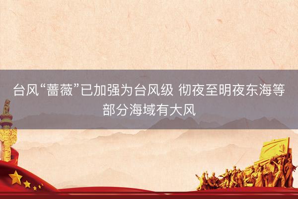 台风“蔷薇”已加强为台风级 彻夜至明夜东海等部分海域有大风