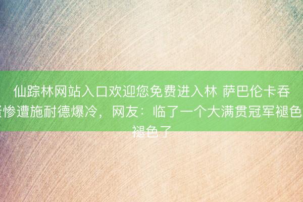 仙踪林网站入口欢迎您免费进入林 萨巴伦卡吞蛋惨遭施耐德爆冷，网友：临了一个大满贯冠军褪色了