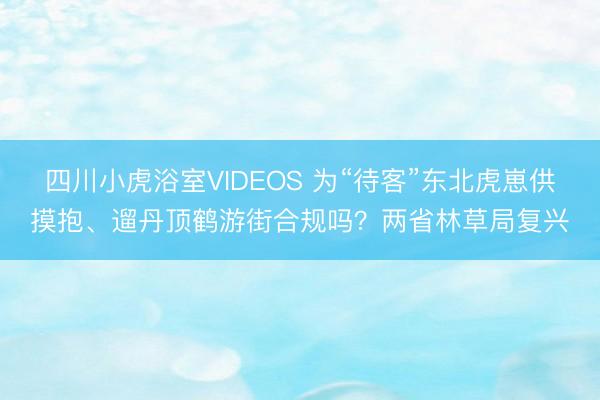 四川小虎浴室VIDEOS 为“待客”东北虎崽供摸抱、遛丹顶鹤游街合规吗？两省林草局复兴