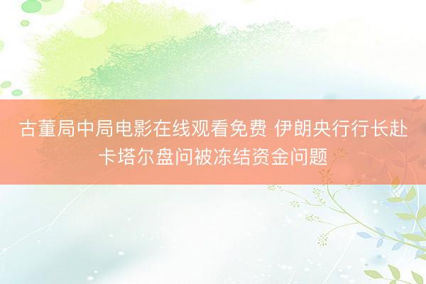 古董局中局电影在线观看免费 伊朗央行行长赴卡塔尔盘问被冻结资金问题