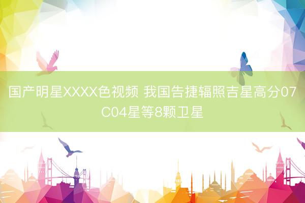 国产明星XXXX色视频 我国告捷辐照吉星高分07C04星等8颗卫星