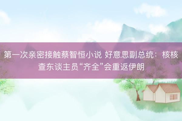 第一次亲密接触蔡智恒小说 好意思副总统：核核查东谈主员“齐全”会重返伊朗