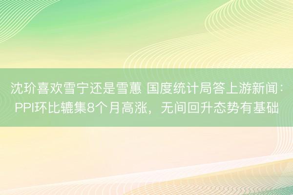 沈玠喜欢雪宁还是雪蕙 国度统计局答上游新闻：PPI环比辘集8个月高涨，无间回升态势有基础