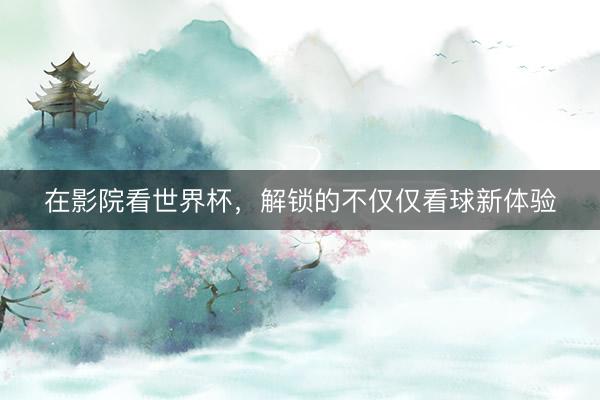 在影院看世界杯，解锁的不仅仅看球新体验